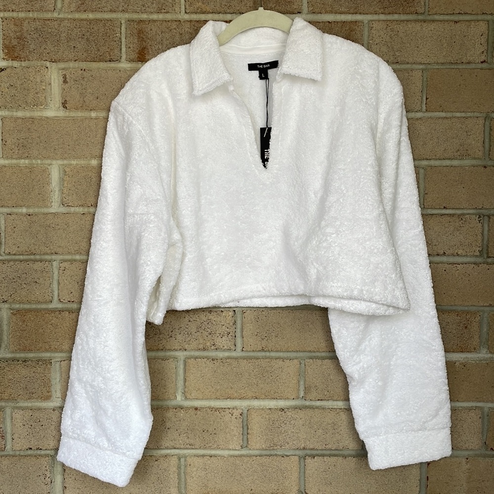 REVOLVE White Nick Cropped Pullover